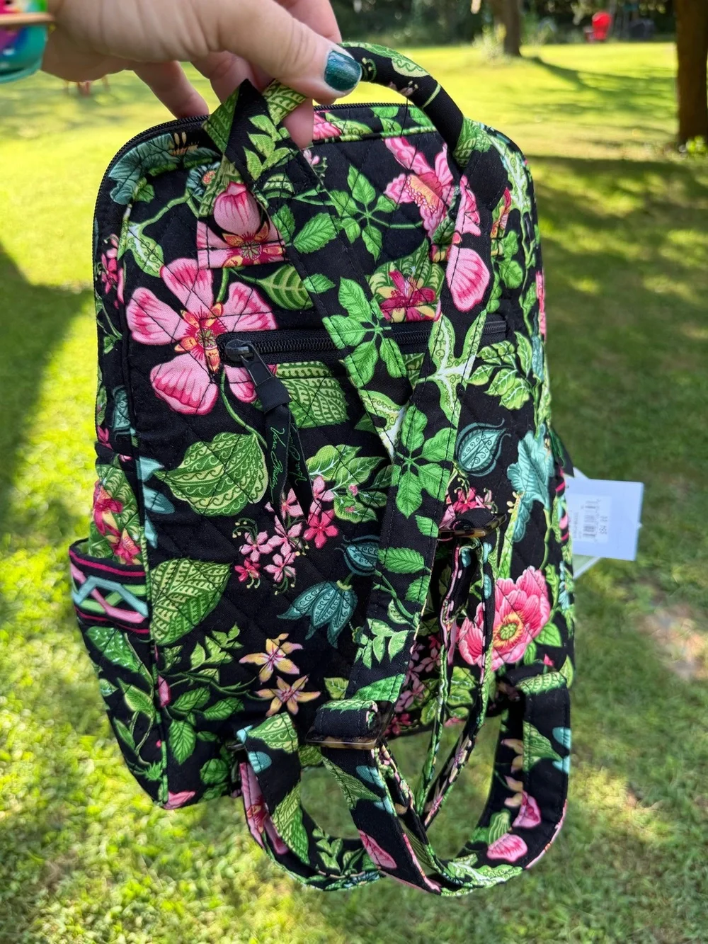 Vera Bradley Botanica Lola Backpack 2007 Vintage Floral NWT